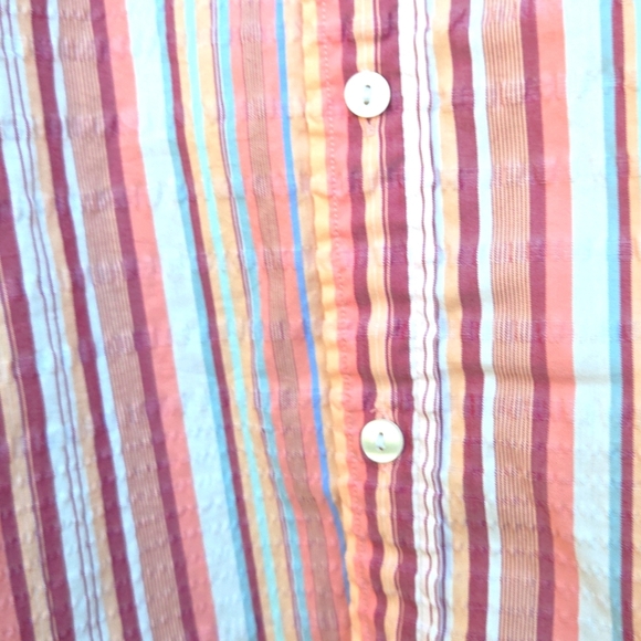 Guess Men's Pink Striped Casual Shirt Size L New No Tag - Picture 3 of 10